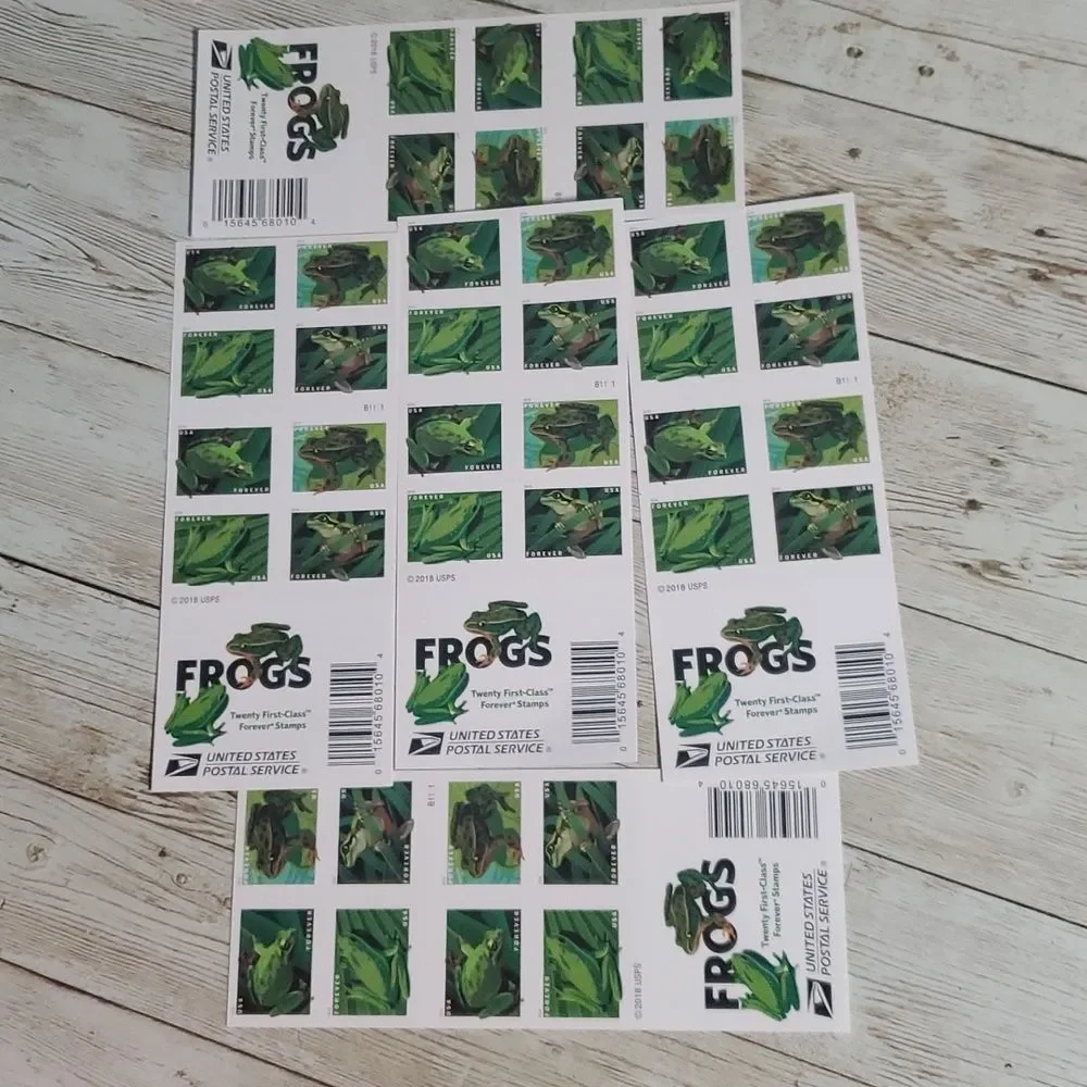 100‎ Frogs 2019 Forever Postage Stamps US Postal USPS Wedding Amphibians Mail